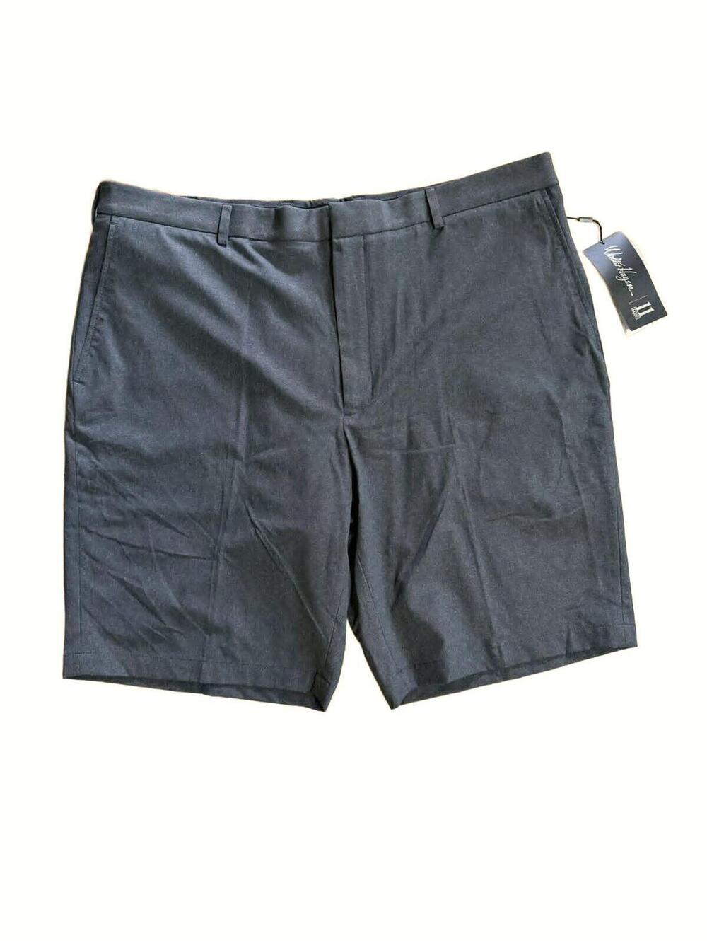 NWT Walter Hagen 11 Majors Men's Performance Golf Shorts Flat Front Dk Grey 42
